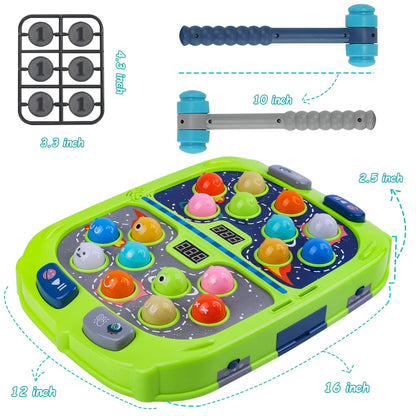 Whack Game Mole for Kids, Toys for 3 4 5 6 7 8+ Year Old Boys Girls, Pounding Toys for Age 3-8, Gift for Kids Toddlers Ages 3-12 Year Old, Interactive Educational Toys with Sound and Light, 3 Modes