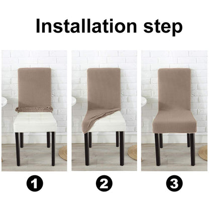 Dining Chair Covers Stretch Chair Cover Parsons Chair Slipcover Chair Covers for Dining Room Set of 2, Khaki