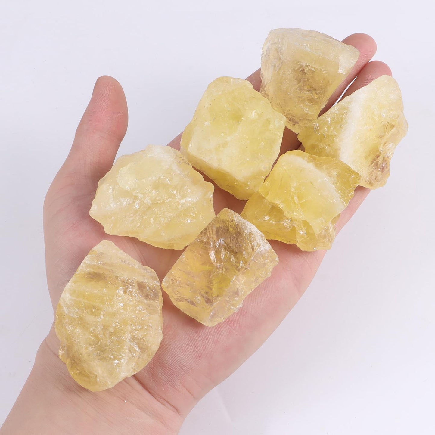 1Lb Authentic Raw Citrine Crystal Stone Natural Rough Stones Crystal for Tumbling, Cabbing, Polishing, Wire Wrapping, Wicca & Reiki Crystal Healing