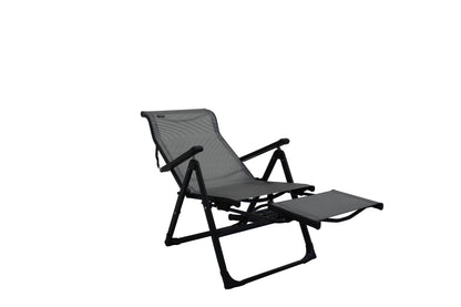 Caravan Sports Ergo+ - Adjustable Outdoor Patio Camping Lounge with Footrest & Headrest, Steel Frame Weather-Resistant Fabric – Folding Outdoor Chair