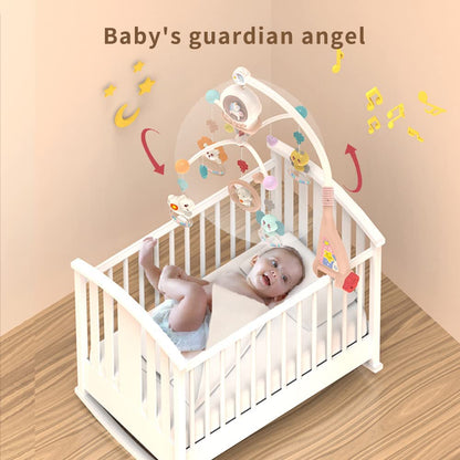 Baby Crib Mobile with Music and Lights - Mobile for Crib with Remote Control, Rotation Nursery Musical Baby Mobile for Bassinet Toys, Crib Toys Hanging for Babies Newborn Boys Girls