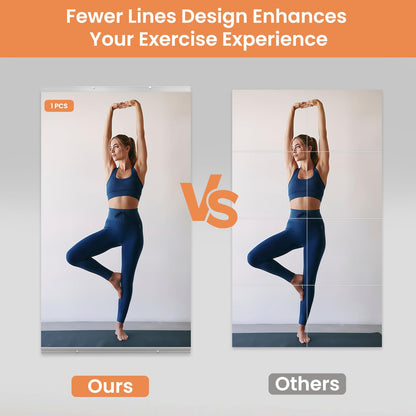 LOAAO Home Gym Mirror, 56"x16"-2 PCS Gym Mirrors for Wall, Frameless, Tempered Glass, Large Workout Mirrors for Home Gym, Dance Studio, Yoga Room, Garage Gym