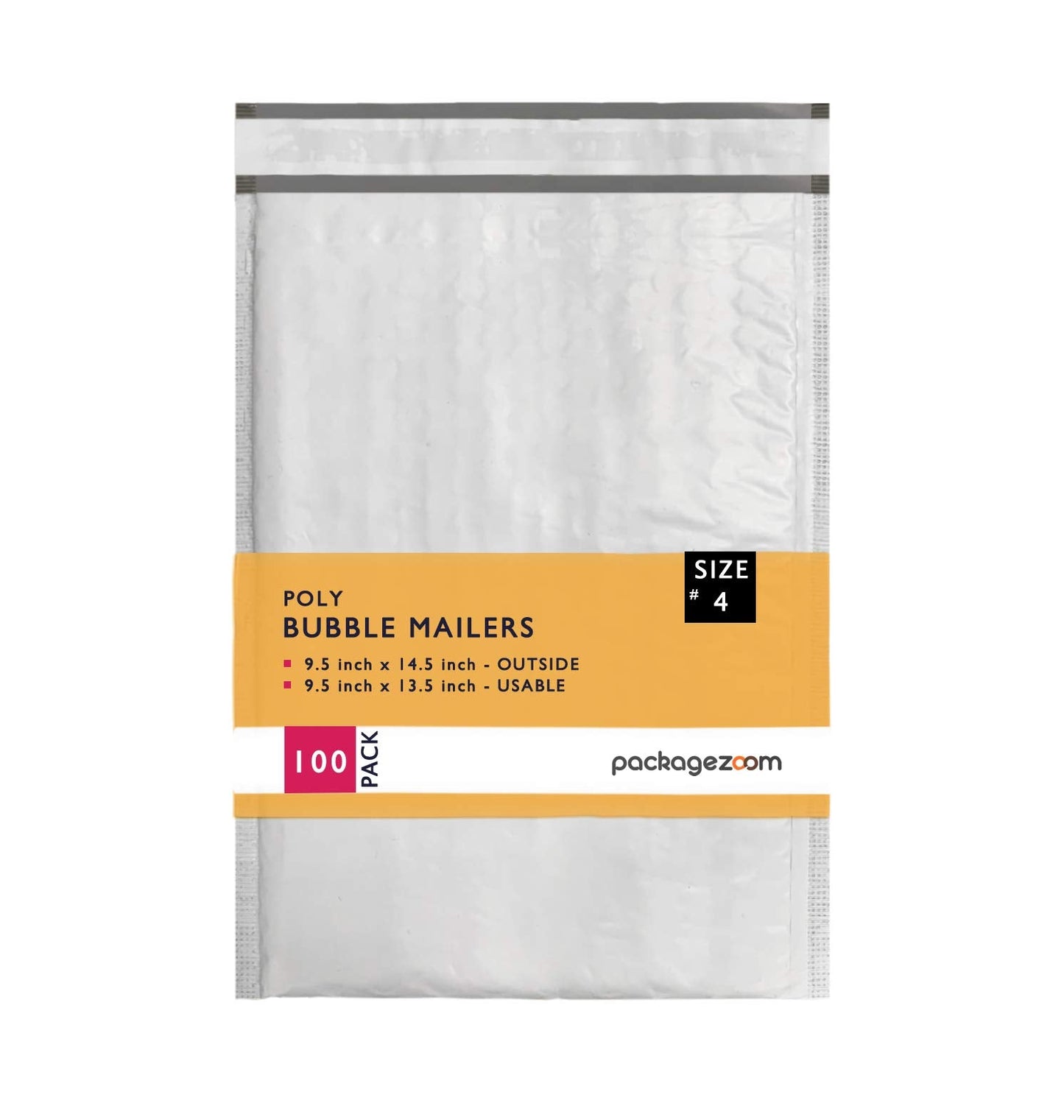9.5x14.5 inches Poly Bubble Mailer Self Seal Shipping Envelopes 2.5 Mil 100 Pack