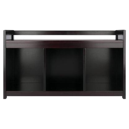 Winsome Wood Addison 2-Pc Storage Bench & Seat Cushion, Espresso