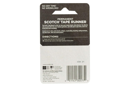 Scotch Double-Sided Permanent Adhesive Roller 0.27 in x 26 ft Refillable Acid-Free Photo-Safe Tape for Scrapbooking Card Making Crafting and Office Use, 6 Pack