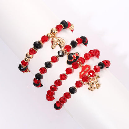 MOLOCH Derby Bracelets for Women Kentucky Derby Beaded Bracelet Stackable Derby Hat Horse Charm Bracelets Horse Racing Stretchy Bracelet Derby Day Party Decorations Gifts