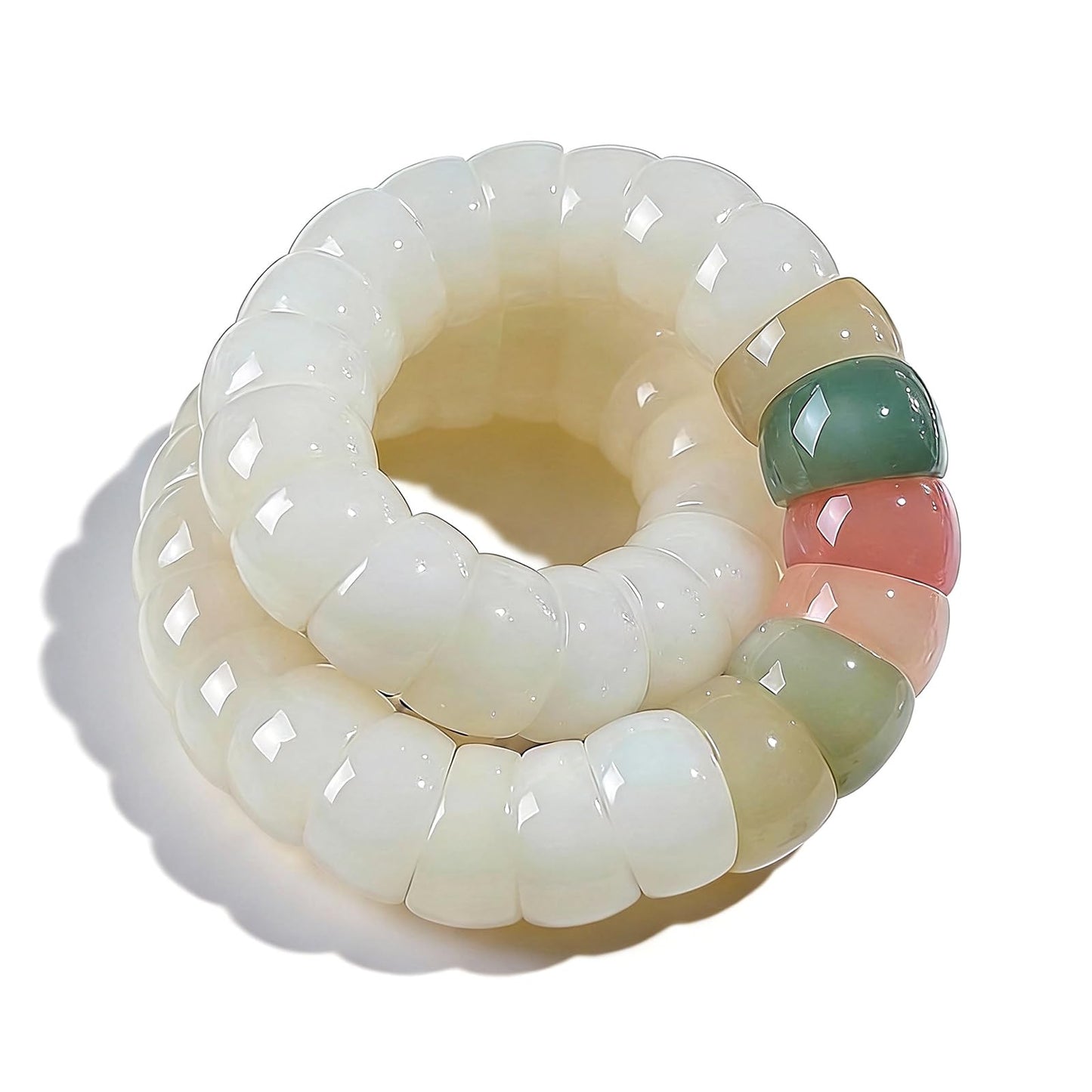 Embtrem Fidget Bracelet Natural Bodhi Seeds Beaded Bracelets Zen Fidget Stretch Bracelets Alleviate Anxiety Stress Protection Healing Bodhi Jewelry Gifts for Women Men