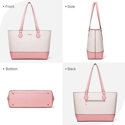 4PCS Women Fashion Handbags Purses Wallet Shoulder Bags Casual Tote Bag Crossbody Bags, Handbag Set Gift for Ladies Girls, Satchel Purse Set for Women