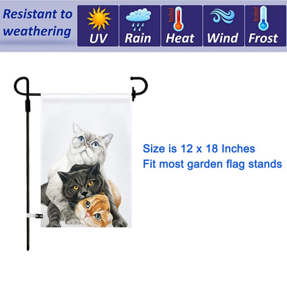 Sublimation Blanks Garden Flags Set of 20, DIY Lawn Garden Flag Polyester Banners 12 x 18 Inches Yard Flags for Heat Press, Indoor Outdoor Garden Decoration