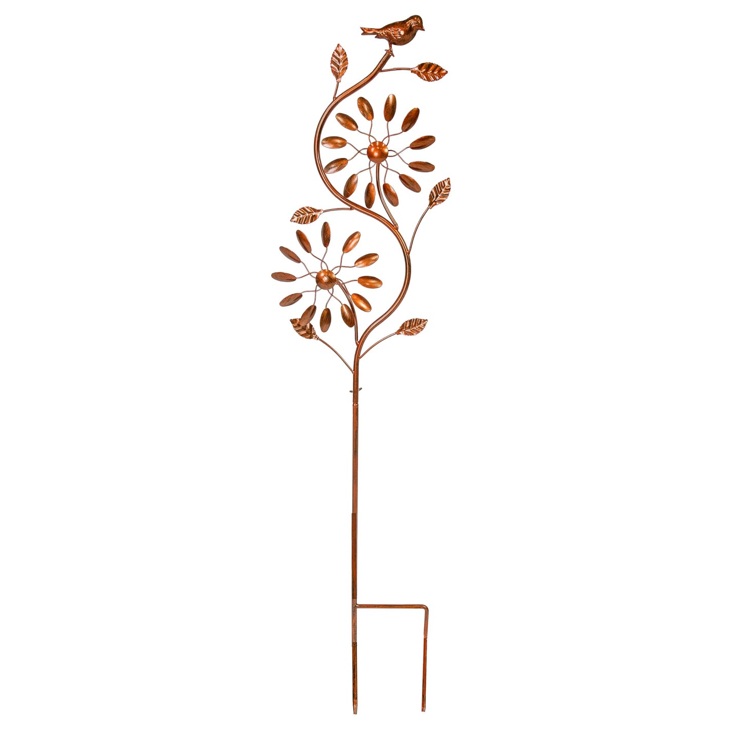 Sunnydaze Twirling Twigs Large Wind Spinners Outdoor for Garden - Spinner Yard Art with 2-Point Step-in Stake - 48" H