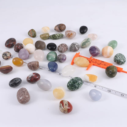 Polished Mixed Healing Crystal Stones Set, 1LB Handpicked Tumbled Rocks Gemstones for Energy Reiki, Meditation, Vase Filler Landscape, Bottom Decoration, Home Decor