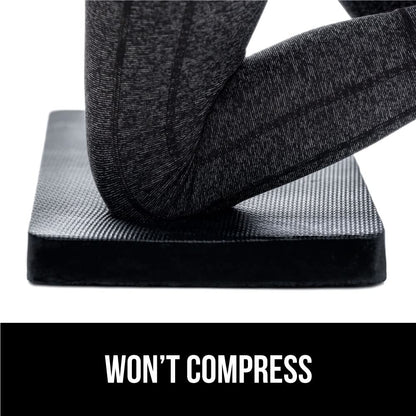 GORILLA GRIP Extra Thick Patent Pending Supportive Foam Kneeling Pad, Large Cushion Knee Pads for Gardening, Baby Bath Time, Dirt and Water Resistant, Workout and Garden Supplies, 17.5x11, Black