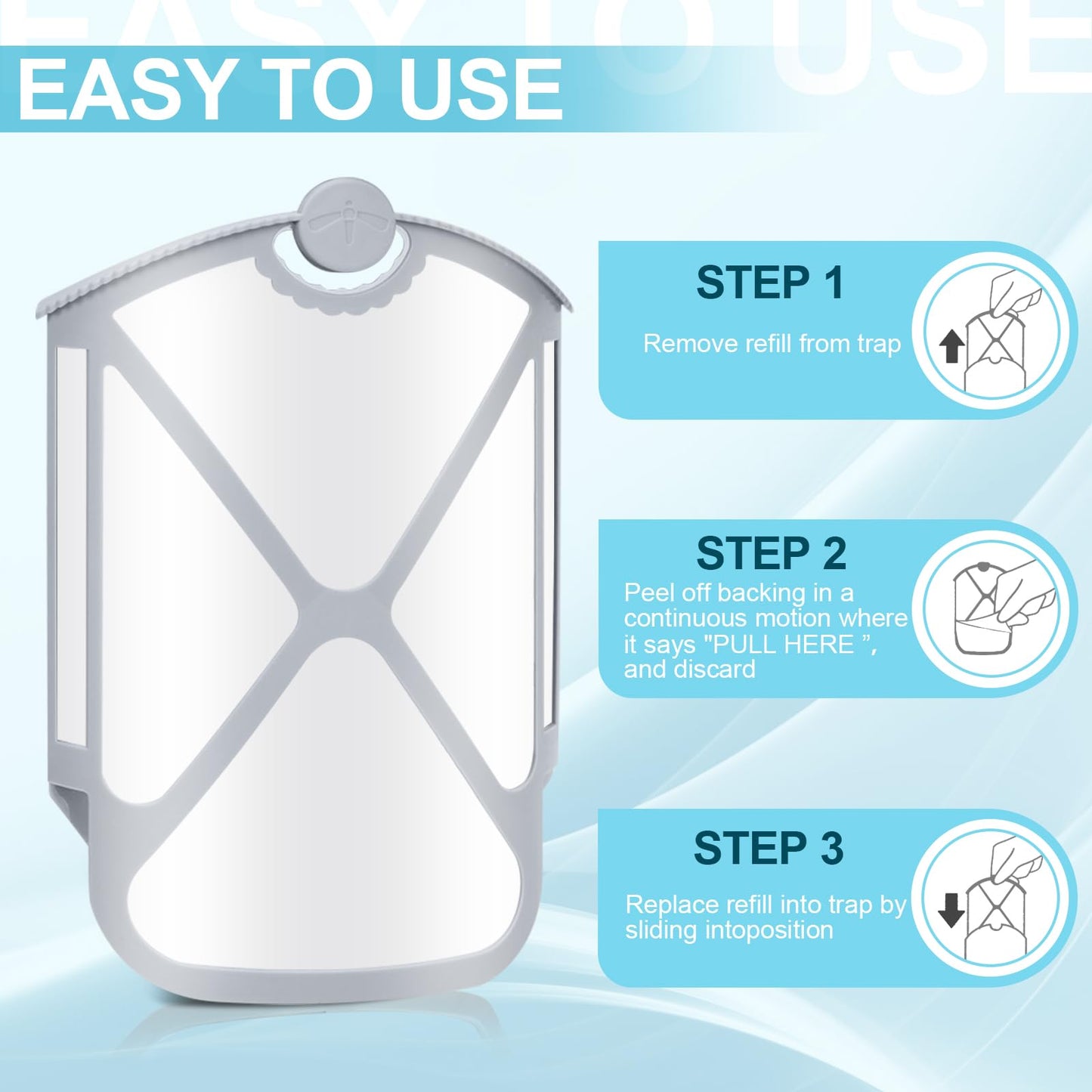 Husaco Flying Insect Trap Refills & 16 Cartridges, Compatible with M364 Refill (16 Cartridges)