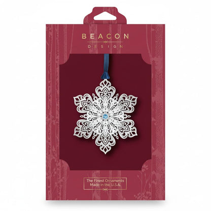 Beacon Design ChemArt Dazzling Blue Rhinestone Snowflake Hanging Ornament