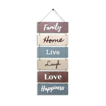 Hanging Wall Decor Sign - Welcome Vertical Wall Art Decorations, Rustic Home Accessories for Living Room, Bedroom, Family, Dining, and Kitchen, Outdoor Signs for House, Live, Laugh, Love Plaques