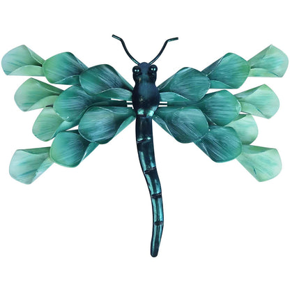 LIFFY Metal Dragonfly Wall Decor Handmade - Outdoor Metal Wall Art Decor for Patio Garden Fence Living Room, Bedroom, Dragonfly Gifts