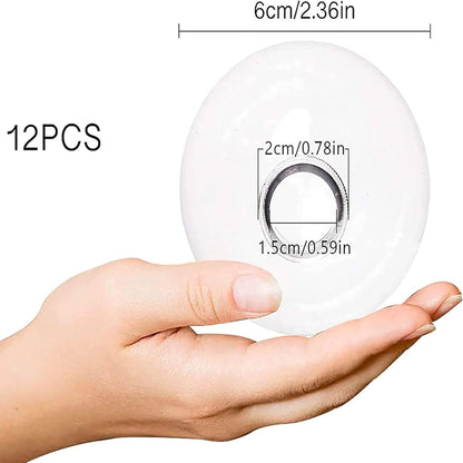 12 Pcs Clear Plastic Fillable Ornament Balls,2.36Inch Christmas DIY Baubles for Christmas, Halloween, Birthday, Wedding Decor, DIY Crafts Decorations (60 mm)