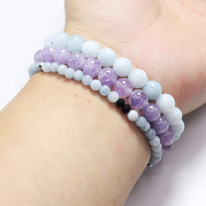 UEUC Tree of Life Yoga Healing Stone Bracelets,Multilayer Lotus Chakra Stone Reiki Bracelet Sets,Anxiety Crystal Natural Stone,for Women Stress Relief