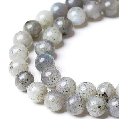 36PCS 10mm Natural Gray Labradorite Stone Beads Larvikite Beads for Jewelry Making for Jewelry Making DIY Bracelet Necklace 15 Inch,Energy Stone Healing Power (10mm, Gray Labradorite)