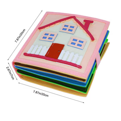BizyKoady Montessori Felt Busy Book Toddlers Quiet Book Preschool Early Learning Educational Travel Toys for Kids Age 2 3 4 5 6 Years Travel Essentials Daily House Learning Activities Girls