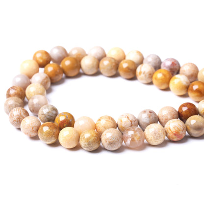 10MM Coral Jade Round Loose Beads Natural Gem Beads Crystal Energy Stone Beads for Jewelry Making DIY Bracelet Necklace