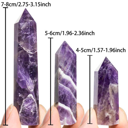 Natural Stone and Crystals Point Wand Reiki Healing Stone Rose Quartz Amethyst Home Decor Mineral Stones Crafts Crystal Amethyst Point 4-5cm 10pc