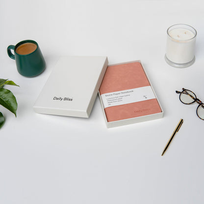 Daily Bliss Stone Paper Journal Premium A5 Hardcover Vegan Leather Notebook Journal | 160 Pages | Premium Quality Professional Notebook For Men and Women |Comes With Gift Box Waterproof Notebook