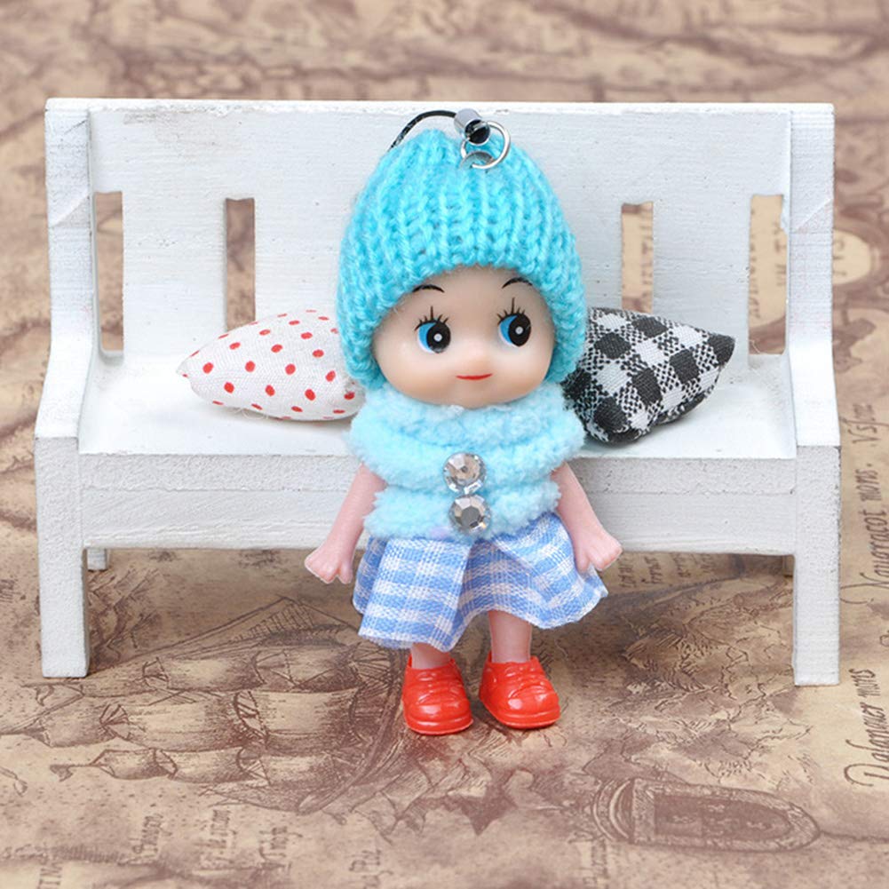 DDJYP 12pcs Tiny Dolls Silicone Princess Mini Doll for Girls DIY Miniature Dollhouse Kit with Miniature Clothes, Decoration Little Dolls Christmas Festival Reborn Baby Stuff Gift & Bag Accessories