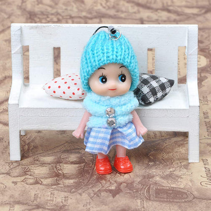 DDJYP 12pcs Tiny Dolls Silicone Princess Mini Doll for Girls DIY Miniature Dollhouse Kit with Miniature Clothes, Decoration Little Dolls Christmas Festival Reborn Baby Stuff Gift & Bag Accessories