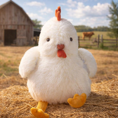 Vermont Teddy Bear Chicken Stuffed Animal – 18" Baby Chick Plush Farm Toy with 100% Recycled Stuffing, Designed with Love in The USA and Backed by Bear Hospital Care – Cute, Round, and Ready to Roost