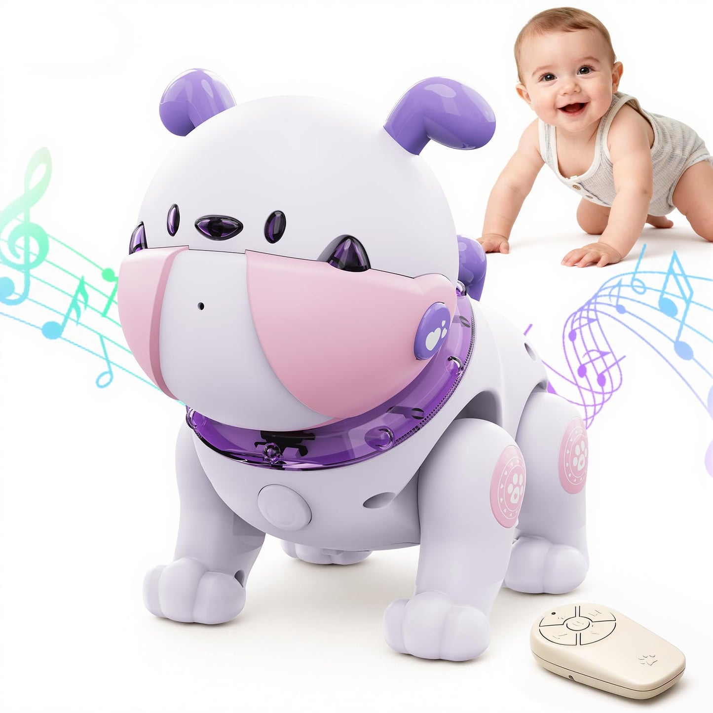 great dachong Baby Toys for 6-12 Months: Musical Crawling Dog Toy with Dancing, Recording & Lights, First Birthday Gift for Boys & Girls, Tummy Time Sensory Toy for Toddlers 1-3