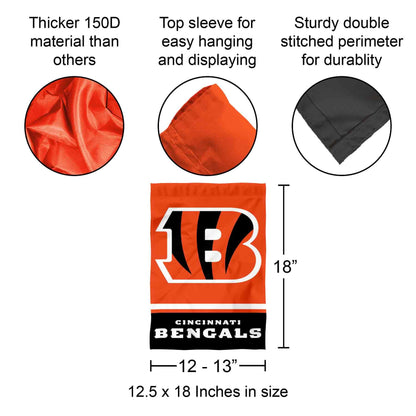 Cincinnati Bengals Double Sided Garden Flag