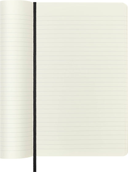 "Moleskine Classic Notebook, Soft Cover, Large (5"" x 825"") Ruled/Lined, Black, 192 pages" (S07162)