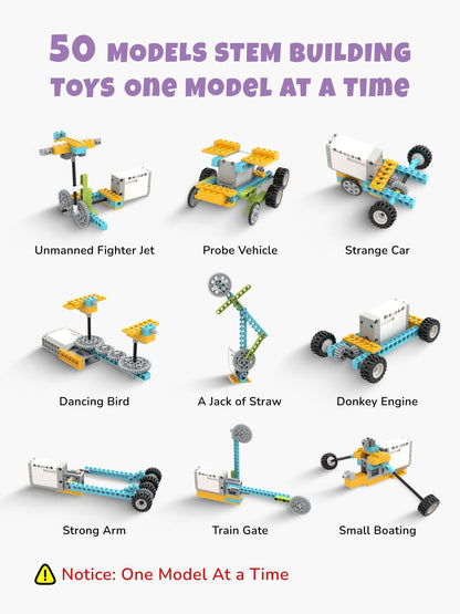 Veecafiodi 50 in 1 Science Kit for Kids 6-12, STEM Toys for Kids Age 8-12, Educational Building Toy for Boys Girls, Motorized Engineering Set, Birthday Gift