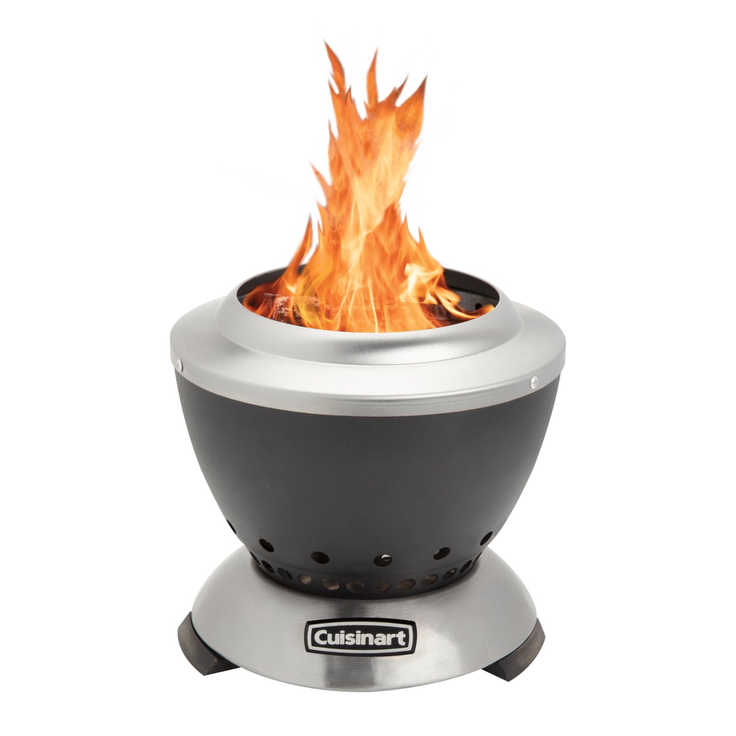 Cuisinart Cleanburn Smokeless Tabletop Fire Pit, 7.5” Lightweight Portable Smokeless Fire Pit with Removable Base for Ash & Carry Bag, Small Outdoor Heater for Patio, Camping & RV, Portable Heater