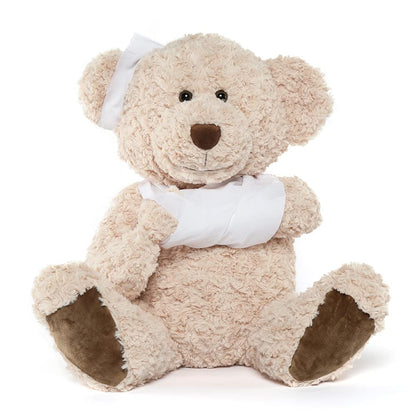 Muiteiur 25.6 Inch Get Well Soon Teddy Bear, Broken Arm Gift for Kids, Soft Recovery Bear with Bandage, Gift for Kids Adult After Surgery