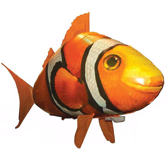 Remote Control Shark Toys Swimming Fish RC Animal Toy Infrared RC Fly Air Balloons Clown Fish Toy Gifts Party Decoration Balloon ANTI-GRAVITY INDOOR TOY HOVERS and FLOATS in MID-AIR(Orange)