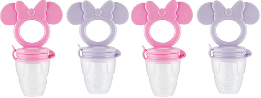 Disney Mickey and Minnie Teether with Fruit Feeder - Safe and Durable Design for Soothing Your Baby's Teething Pains (Pack of 2)