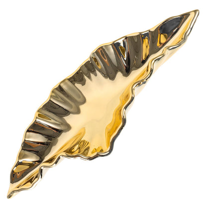 HOODANCOS Creative Gold Small Electroplated Plastic Leaf Hanging Ornament for Ceiling Home Decor Indoor Pendant Decoration