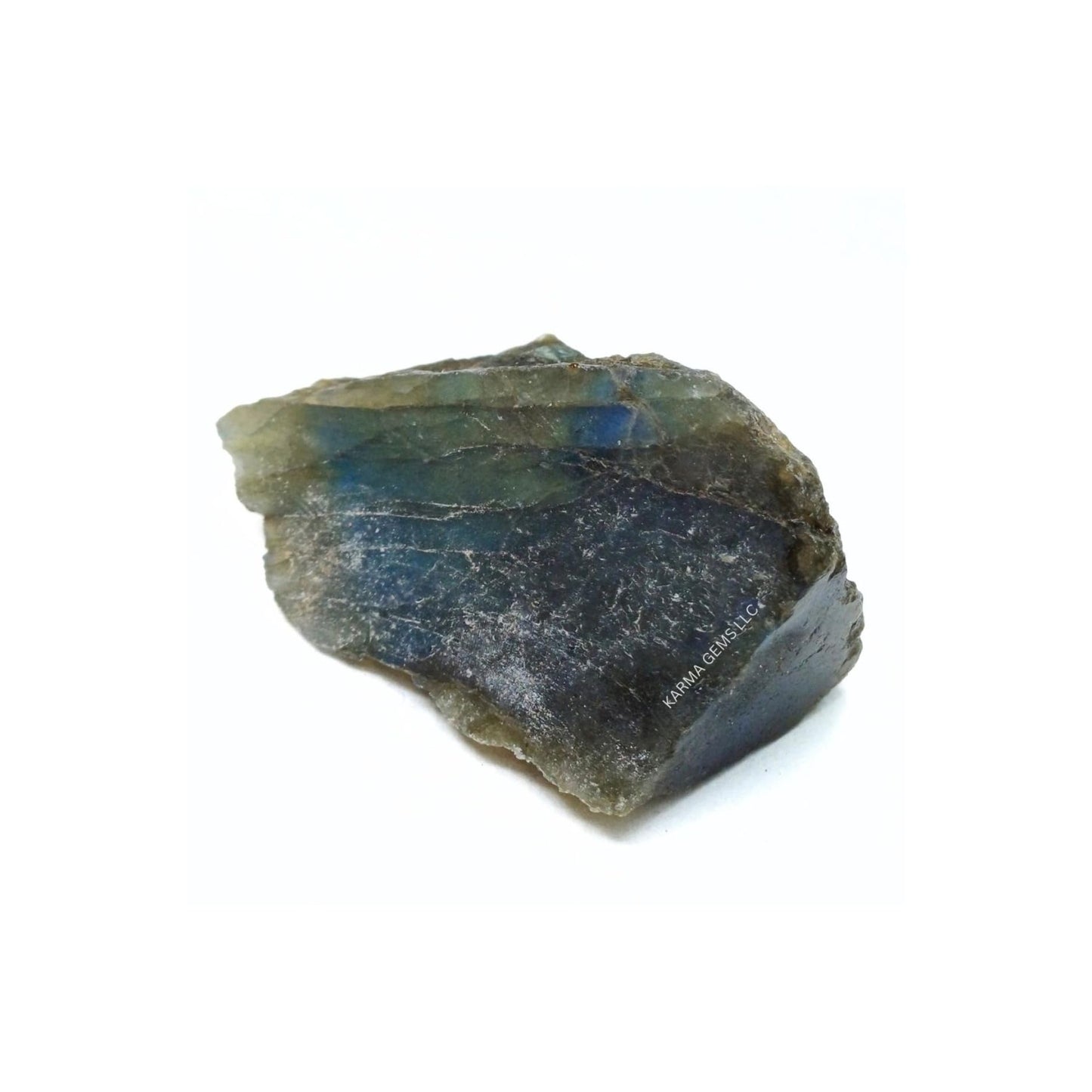 Karma Gems 5 Pcs Labradorite Natural Crystals - Rocks for Tumbling - Raw Cool Agate Crystal Stones - Chakra Healing Gemstones - Meditation and Reiki Stones - Rock Collections for Kids