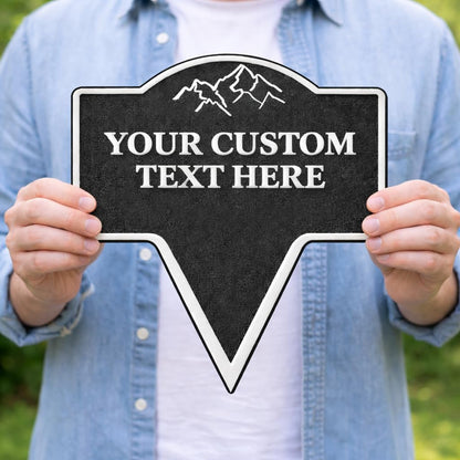 Custom Yard Stake Sign – Personlized Text, 8"x10"–11"x13", Safety Notices, Delivery Instructions, Children at Play, Pet Warnings, Easy Ground Install, Weatherproof PETG, Made in USA