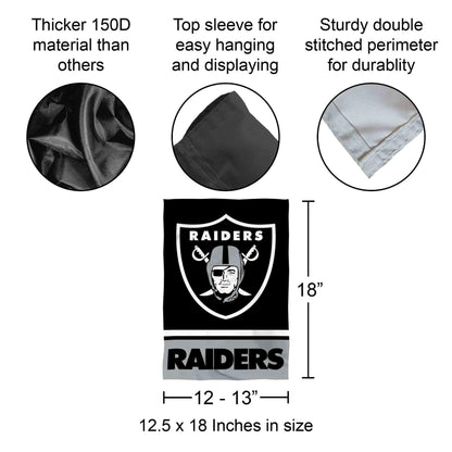 Las Vegas Raiders Double Sided Garden Flag