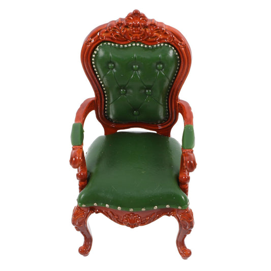UPKOCH Miniature Chair Model Green Backrest Dollhouse Furniture 1 12 Scale Vintage Style for Mini Home Decor and Craft Scene Layout