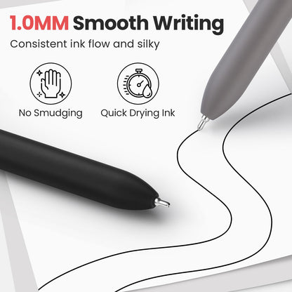 Sooez 40 Pack Bulk Pens Ballpoint, Black Ink Pens for Smooth Writing, Quick Dry Ball Point Pens Black, Medium Point 1.0mm Fidget Pens for Journaling, Office Supplies for Nurse Server