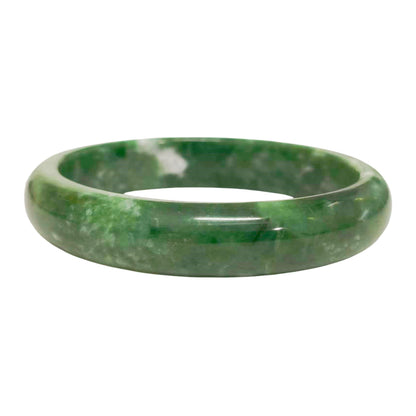 BlingNook Jade Bracelet For Women, Natural Gradient Green Stone Bangle Bracelets With Box Fortune Healing Protection Good Luck Jewelry Gift (Dark Green, 62mm/2.44in)