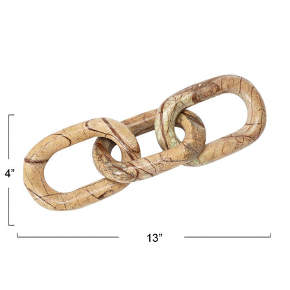 Bloomingville Decorative Marble Chain, Variegated Brown Tones