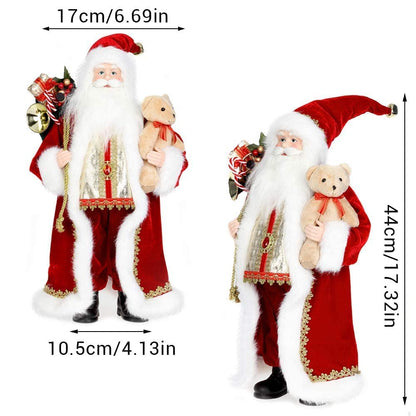 Uten 18" Santa Claus w/ Bear Christmas Decor Figure New Year/Holiday/Party/Home Decoration