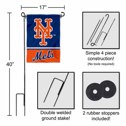WinCraft New York Mets Garden Flag with Stand Holder