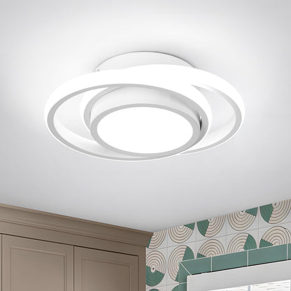 CANEOE Modern Led Ceiling Lights, Small Led Close to Ceiling Light Fixture,32W Round LED Ceiling Lamp for Bedroom Hallway Aisle Corridor Light Lighting (Cool White,6000K)