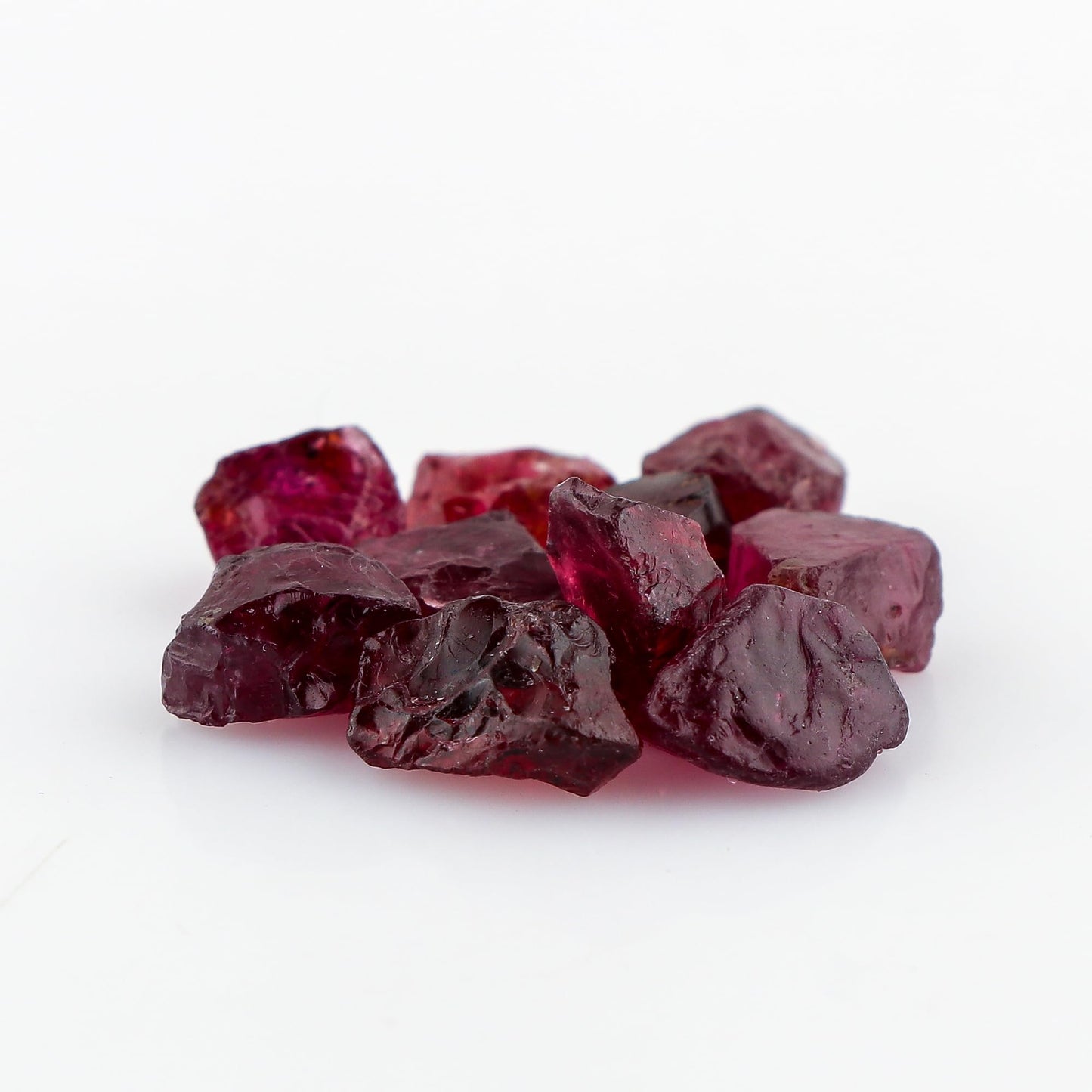CRYSTALIS 10pcs Natural AA+ Rhodolite-Garnet Raw Crystals, Loose Gemstone Wholesale Bulk Rough Jewelry Making Supply, Chakra And Healing Stones, Wire Wrapping, DIY, Tumbling, Gem Collection